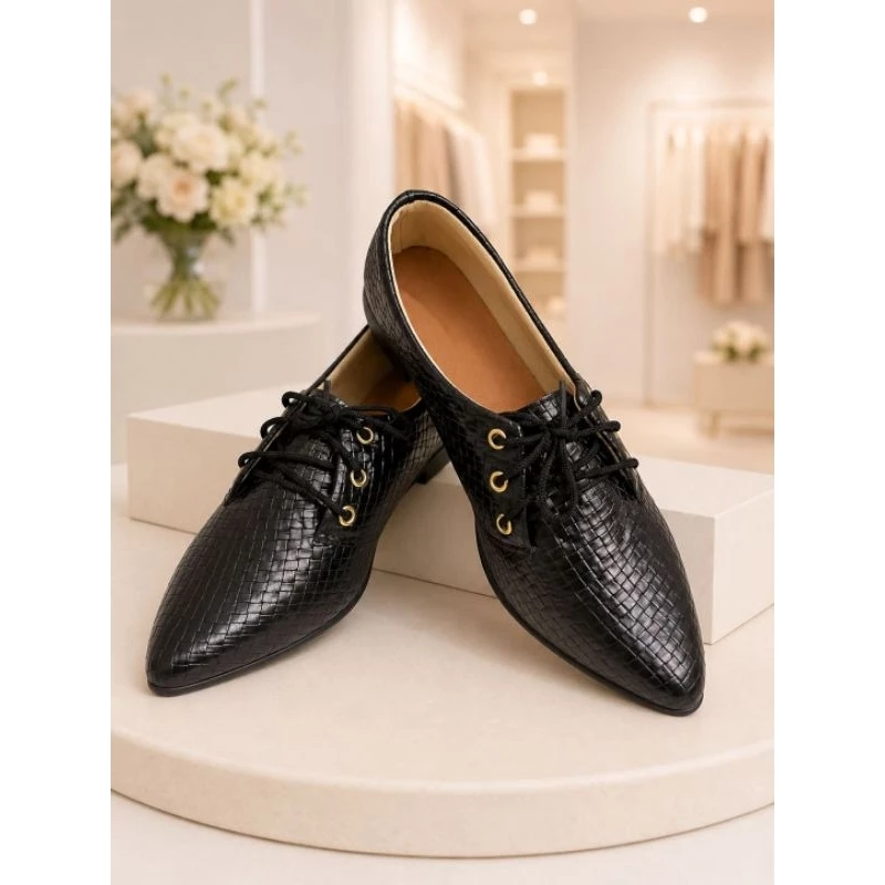 Tênis oxford helena verniz feminino bico fino moda casual dia a dia. - Imagem 5
